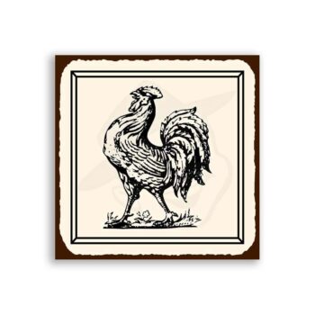 Rooster Vintage Metal Animal Art Retro Tin Sign