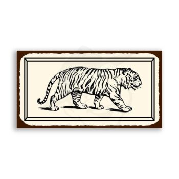 Tiger Vintage Metal Animal Art Retro Tin Sign