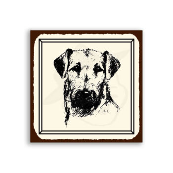 Airdale Sketch Dog Vintage Metal Animal Retro Tin Sign