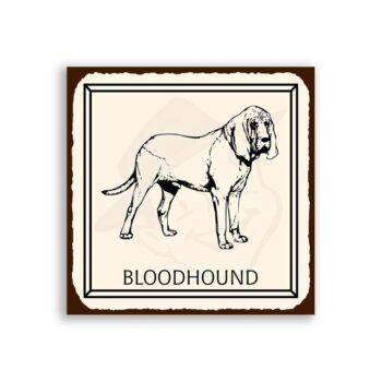Bloodhound Dog Vintage Metal Animal Retro Tin Sign