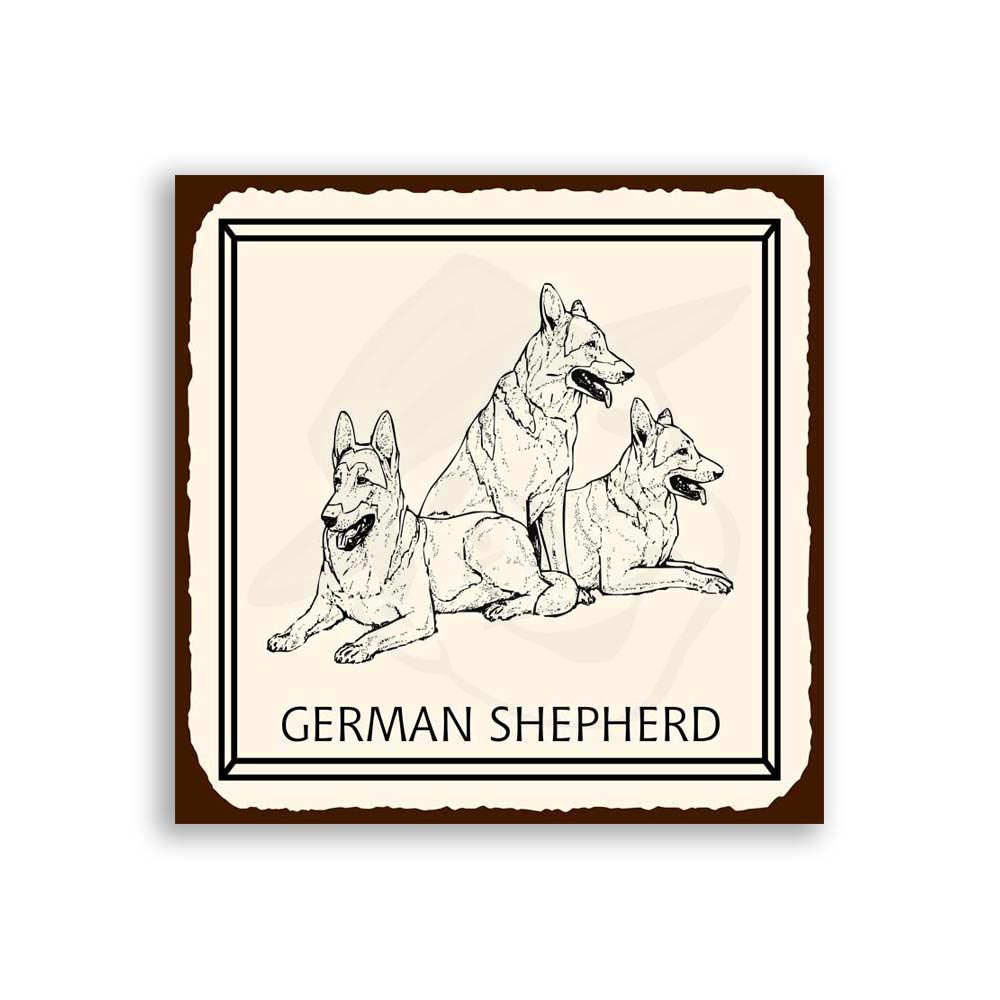Tin Sign Ravtive Vet Practice German Shepherd