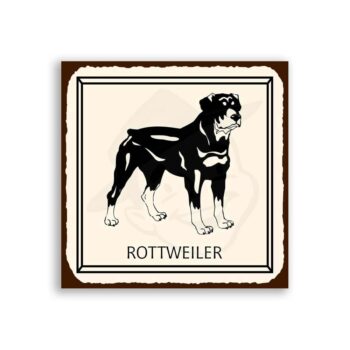 Rottweiler Dog Vintage Metal Animal Retro Tin Sign
