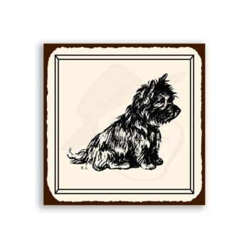 Norfolk Terrier Vintage Metal Animal Retro Tin Sign