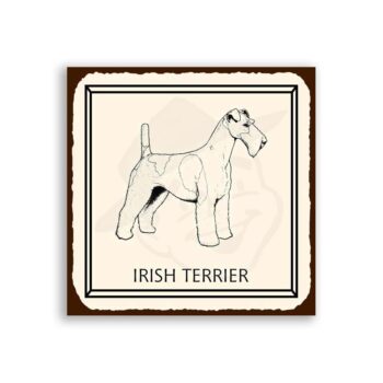 Irish Terrier Vintage Metal Animal Retro Tin Sign