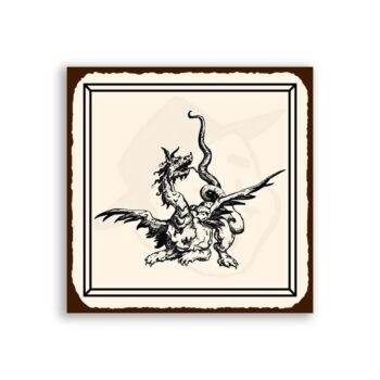 Dragon Creature Medieval Metal Art Retro Tin Sign