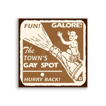 Towns Gay Spot Vintage Metal Art Bar Retro Tin Sign