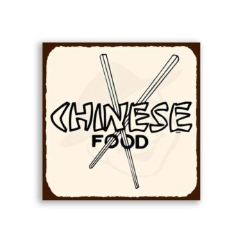 Chinese Food  Vintage Metal Art Restaurant Retro Tin Sign