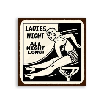 Ladies Night Vintage Metal Art Bar Retro Tin Sign