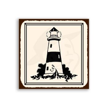 Lighthouse  Vintage Metal Art Retro Tin Sign