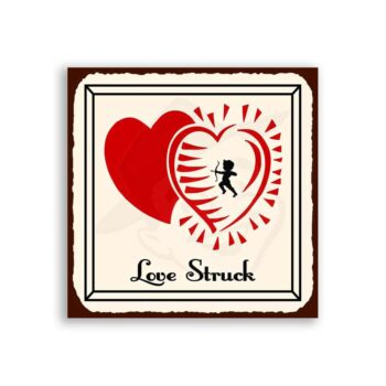 Love Struck Vintage Metal Art Valentine Retro Tin Sign