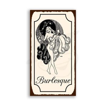 Burlesque Vintage Metal Art Bar Retro Tin Sign