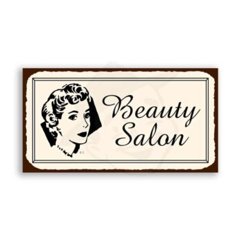 Beauty Salon Vintage Metal Art Hairdresser Barber Retro Tin Sign