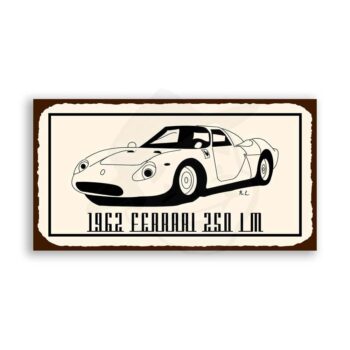 Ferrari 250 LM Vintage Metal Art Automotive Retro Tin Sign