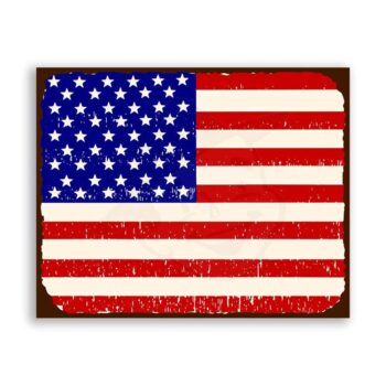 American Flag Vintage Metal Art Retro Tin Sign