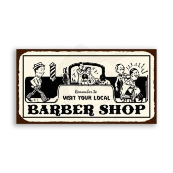 Barber Shop Vintage Metal Art Hairdresser Barber Retro Tin Sign