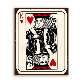 Suicide King Vintage Metal Art Game Room Poker Retro Tin Sign