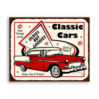Classic Cars Vintage Metal Art Automotive Retro Tin Sign