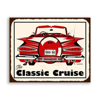 Classic Cruise Vintage Metal Art Automotive Retro Tin Sign