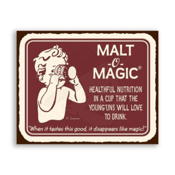 Malt O Magic Vintage Metal Art Kitchen Retro Tin Sign