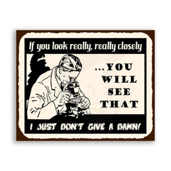 If You Look Really Closely Laboratory Vintage Metal Tin Sign