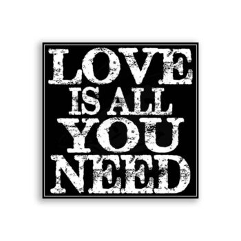 Love Is All You Need Typography Subway Vintage Metal Art Sign